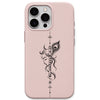 Krishna Flute & Peacock Feather phone cover in Blush Pink