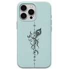 Krishna Flute & Peacock Feather phone cover in Mint Green