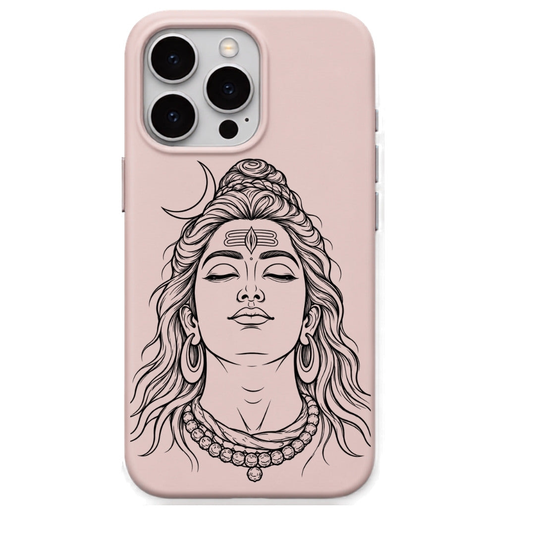 Shiva Shankar Meditation phone cover in Blush Pink