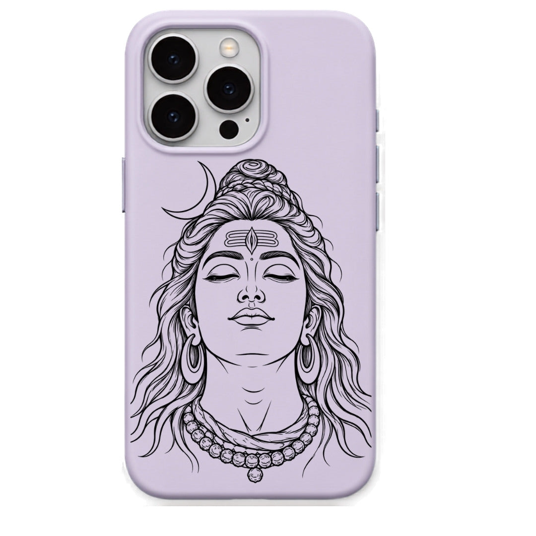 Shiva Shankar Meditation phone cover in Lavender