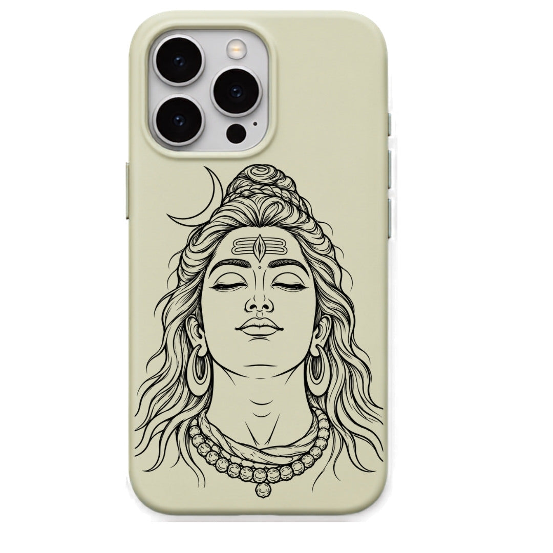 Shiva Shankar Meditation phone cover in Lemon Yellow