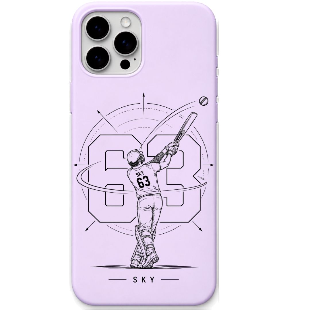 Surya Kumar Yadav Lavender cricket mobile cover