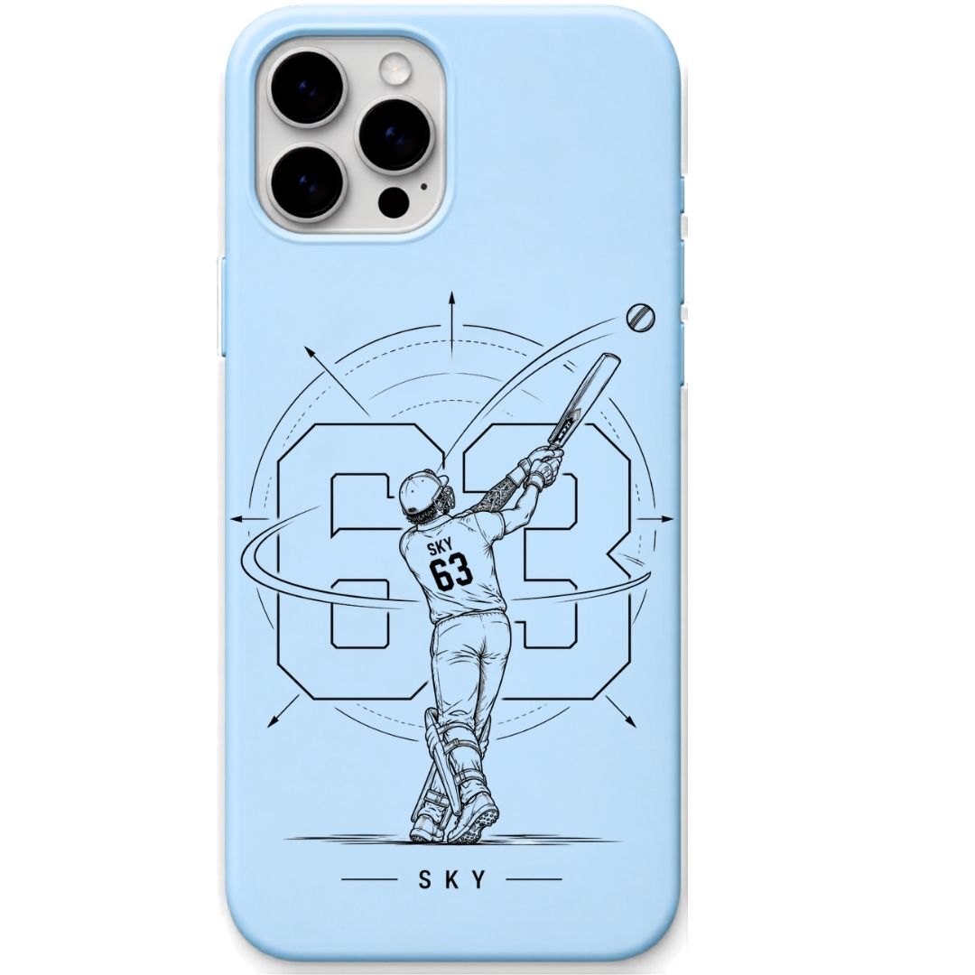 Surya Kumar Yadav Sky Blue cricket mobile cover