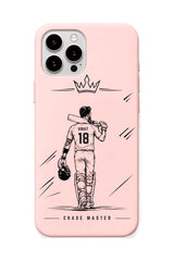 Virat King Blush Pink cricket mobile cover