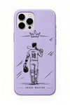 Virat King Lavender cricket mobile cover