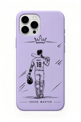 Virat King Lavender cricket mobile cover