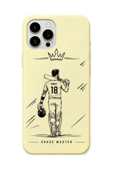Virat King Lemon Yellow cricket mobile cover