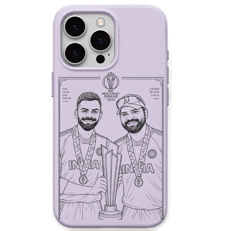 Virat & Rohit Worldcup Lavender cricket mobile cover
