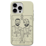 Virat & Rohit Worldcup Lemon Yellow cricket mobile cover