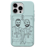 Virat & Rohit Worldcup Mint Green cricket mobile cover