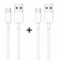 Vivo V29 Lite Original Flashcharge 2.0 Type C Cable And Data Sync Cord-White (Pack Of 2)