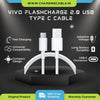 Vivo Flashcharge Cable Pack of 2 | Original Upto 80W Type C Fast Vivo IQOO Cable