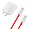 Oneplus 65W  Warp Charge Mobile Charger With Type C to Type-C Cable Red