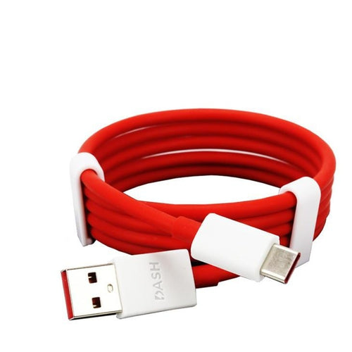 Oneplus 6T Dash Type C Cable Charging & Data Sync Cable-Red-100CM-chargingcable.in