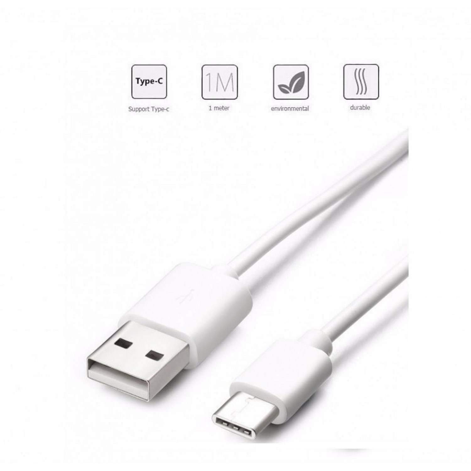 Samsung Galaxy M21 Type C Charge And Sync Cable-1M-White-chargingcable.in